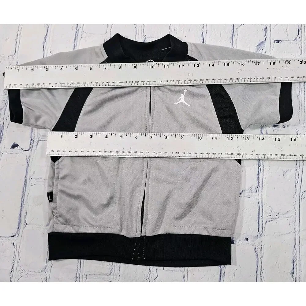 Nike Jordan Boys Grey Black Jacket Air Y2K TODDLER SIZE 24 MONTHS